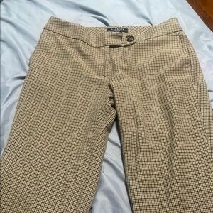 Women’s Plaid Tan Pants